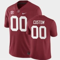 Alabama Football Jersey Custom Name and Number Crimson College Football Home Game