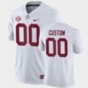 Custom Alabama Crimson Jersey Name and Number White College Football Away Game