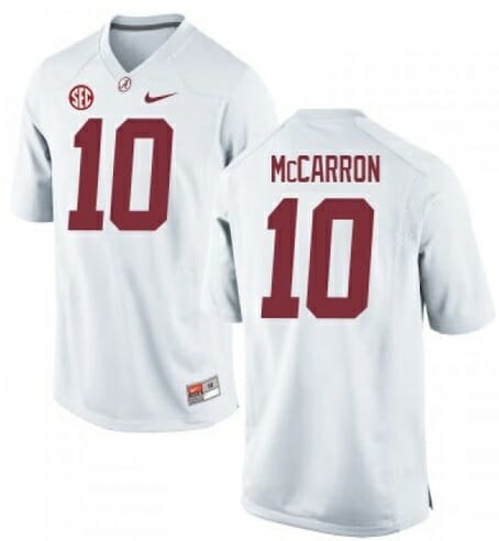 Alabama Crimson Tide #10 AJ McCarron NCAA Football Jersey White