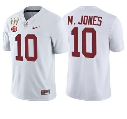 Alabama Crimson Tide #10 Mac Jones NCAA Football Jersey White