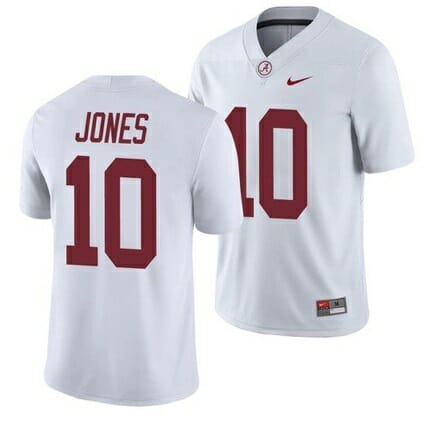 Alabama Crimson Tide #10 Mac Jones NCAA Football White Jersey