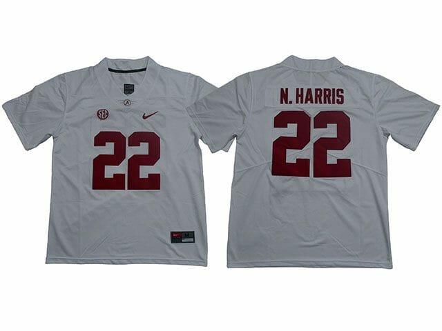 Alabama Crimson Tide #22 Najee Harris College Football Jersey White