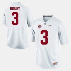 Alabama Crimson Tide #3 Calvin Ridley Jersey NCAA Football White