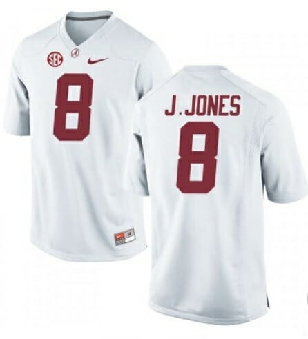 Alabama Crimson Tide #8 Julio Jones NCAA Football Jersey White