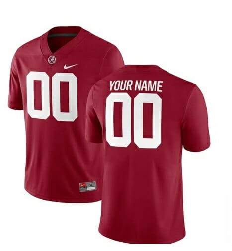 Alabama Crimson Tide Custom Jersey Name and Number College Football Red
