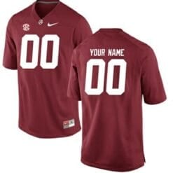 Alabama Custom Jersey Name and Number Football Red