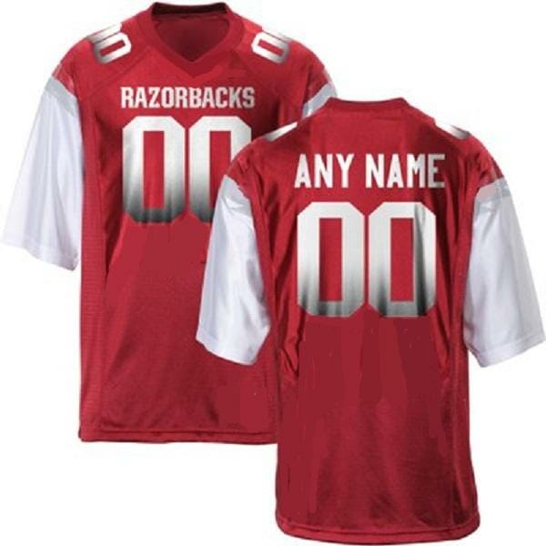 Custom Arkansas Razorbacks Jerseys Name and Number Football Style 1