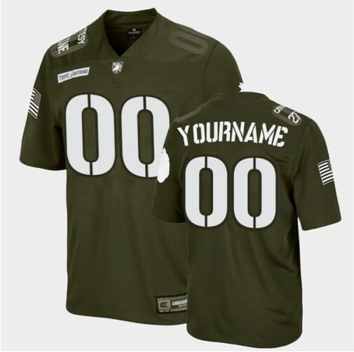 Custom Army Jersey Name and Number Green Replica Rivalry Football