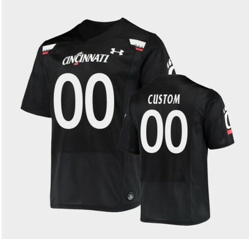 Custom Cincinnati Bearcats Jersey Name and Number Black Under Armour Replica Football