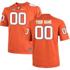 Clemson Custom Jersey Stitched College NCAA Football Orange