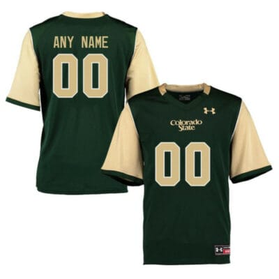 Colorado State Rams Custom Jersey Name Number College Football Green