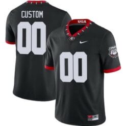 Custom Georgia Bulldogs Jersey Black College Football