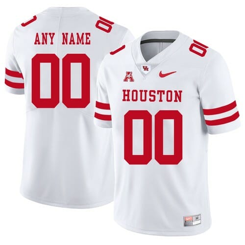 Custom Houston Cougars Jersey White College Football Jerseys