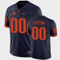 Custom Illinois Football Jersey for Game Day Name and Number Navy College Stitched