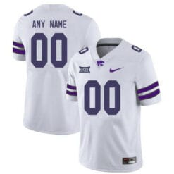 Kansas State Wildcats Custom Name Number NCAA Football Jersey White