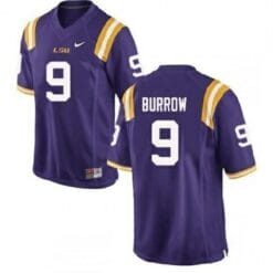 LSU Tigers #9 Joe Burrow Stiched NCAA Football Purple Jersey