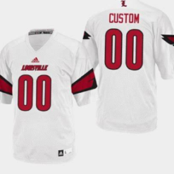 Louisville Cardinals Custom Name and Number Football Jersey White