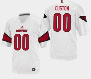 Louisville Cardinals Custom Name and Number Football Jersey White