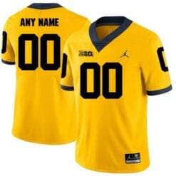 Michigan Wolverines Custom Jersey Yellow College Football
