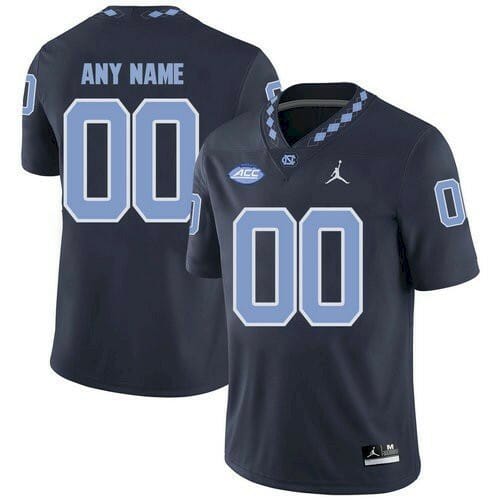 North Carolina Tar Heels Custom Jersey Navy College Football