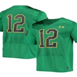 Notre Dame Fighting Irish #12 NO NAME NCAA Football Jersey Green