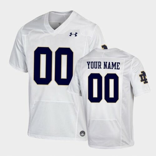 Custom Notre Dame Jersey Name and Number NCAA Football White