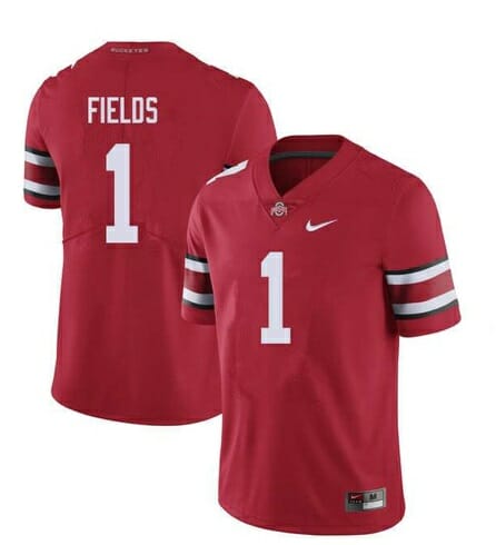 Ohio State Buckeyes #1 Justin Fields College NCAA Football Red Jersey