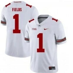 Ohio State Buckeyes #1 Justin Fields College NCAA Football White Jersey