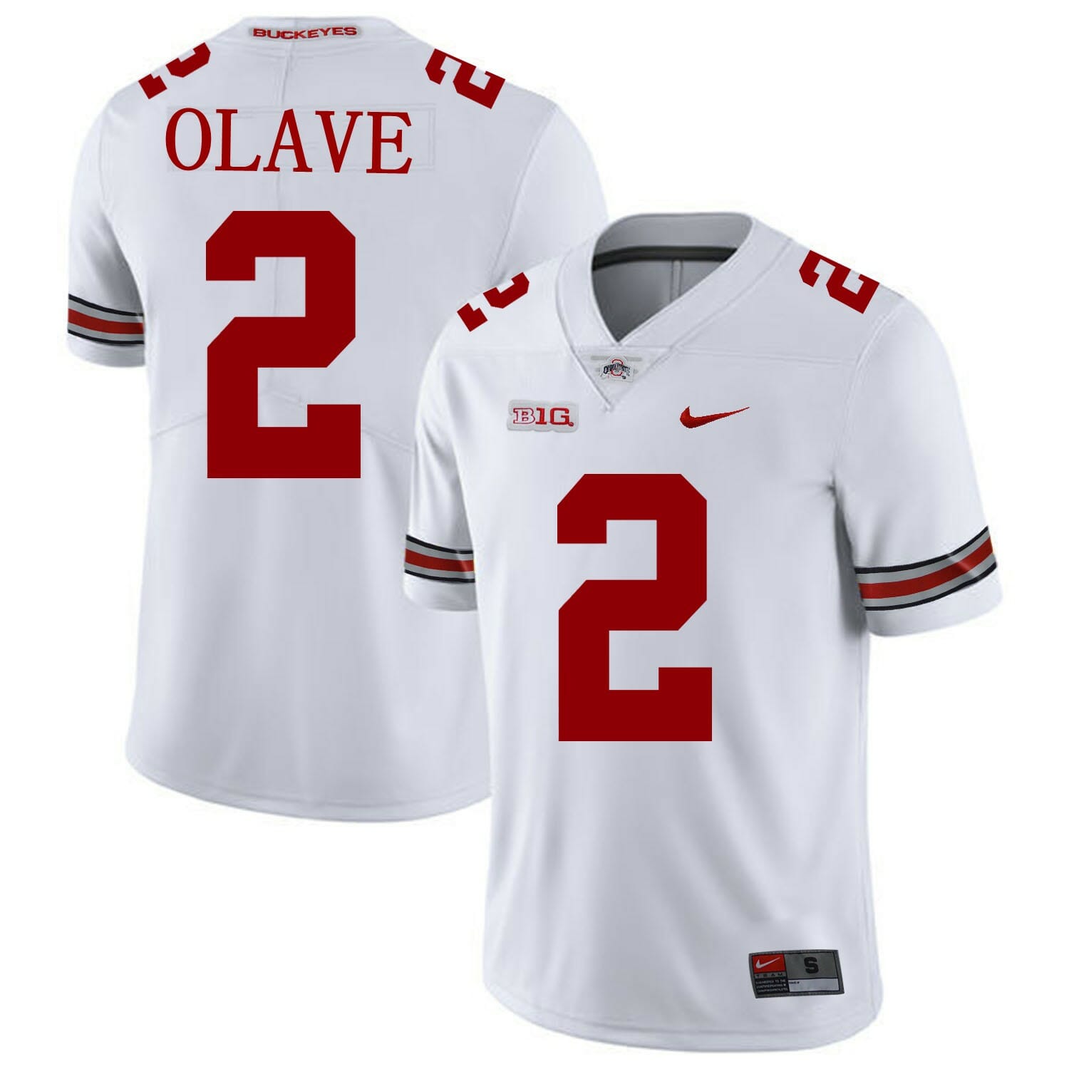 Ohio State Buckeyes #2 Chris Olave NCAA College Football Jersey White