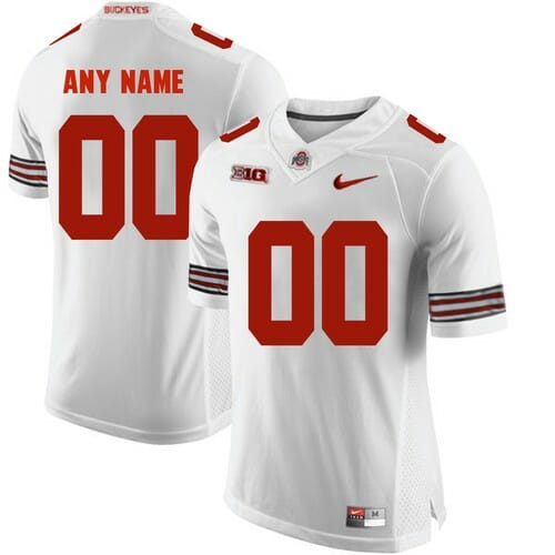 Custom Ohio State Jersey Name and Number NCAA Football White