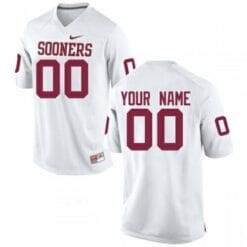 Custom Oklahoma Sooners Jersey White College Football