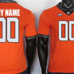 Custom Oklahoma State Jersey Name Number Football Orange 1