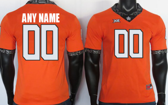Custom Oklahoma State Jersey Name Number Football Orange 1