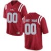 Personalized Ole Miss Jersey Name and Number NCAA Football Red