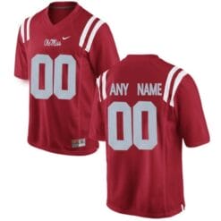Personalized Ole Miss Jersey Name and Number NCAA Football Red