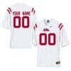 Ole Miss Rebels Custom Jersey Name and Number NCAA Football White