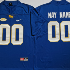 Custom Pitt Football Jersey Name Number College Blue