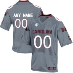 Gamecocks Custom Jersey Name and Number NCAA Football Grey