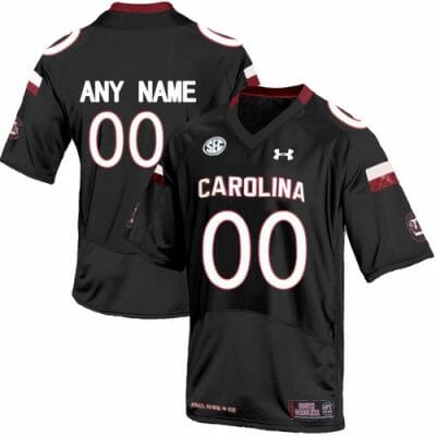 South Carolina Gamecocks Custom Jersey Name and Number NCAA Football Black