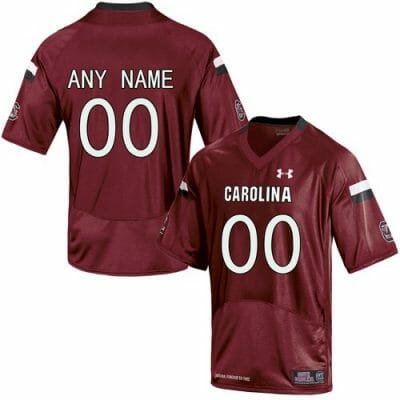 Gamecocks Custom Jersey Name and Number NCAA Football Red