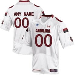 South Carolina Gamecocks Custom Jersey Name and Number NCAA Football White