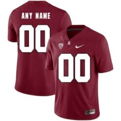 Stanford Football Jersey Custom Name And Number Red College