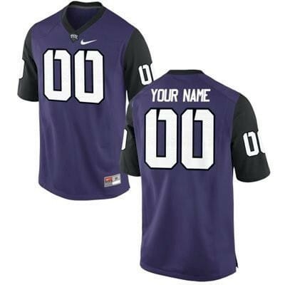 Custom TCU Football Jersey Name And Number NCAA Purple