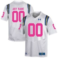 Custom UCLA Football Jersey White Pink College