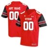 Utah Utes Custom Jersey Name Number Jerseys Red Black College Football
