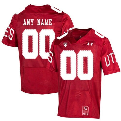 Utah Utes Custom Football Jersey Name Number Red College