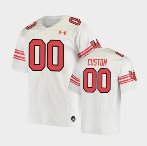 Utah Utes Custom Jersey Name and Number Under Armour White Throwback Replica