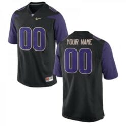 Washington Huskies Custom Jersey Name Number Black College Football