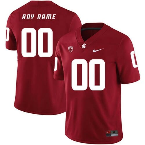 Custom Washington State Cougars Jersey Name Number Red College Football