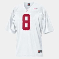 Alabama Crimson Tide #8 Julio Jones College Football White Jersey